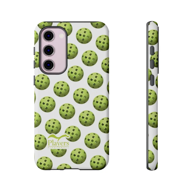 Pickleball Pattern Phone Cover (on White)