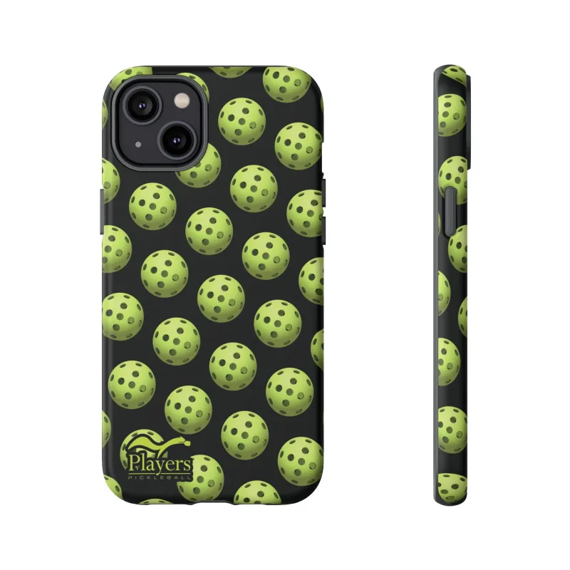 Pickleball Pattern Phone Cover (on Black)