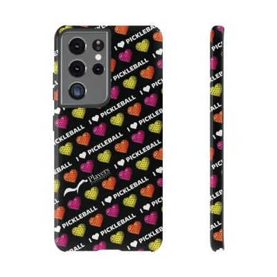 I Heart Pickleball Pattern Phone Cover