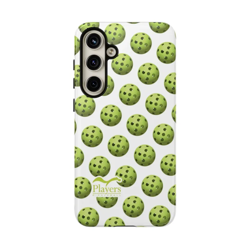 Pickleball Pattern Phone Cover (on White)