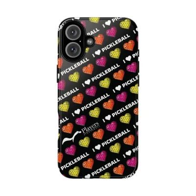 I Heart Pickleball Pattern Phone Cover