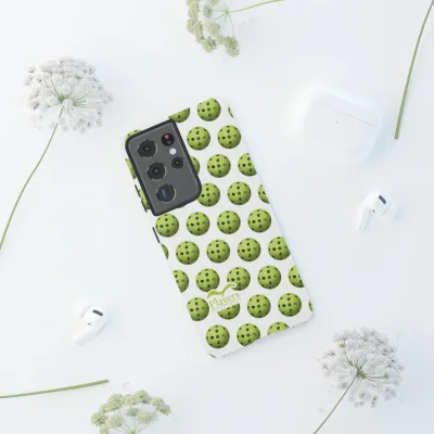 Pickleball Pattern Phone Cover (on White)