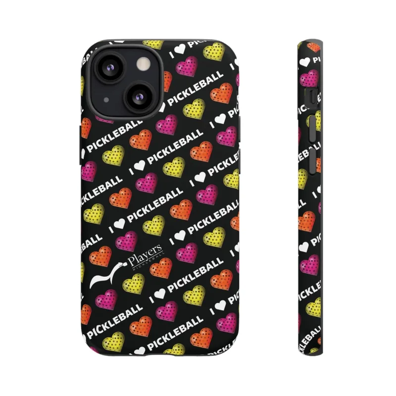 I Heart Pickleball Pattern Phone Cover