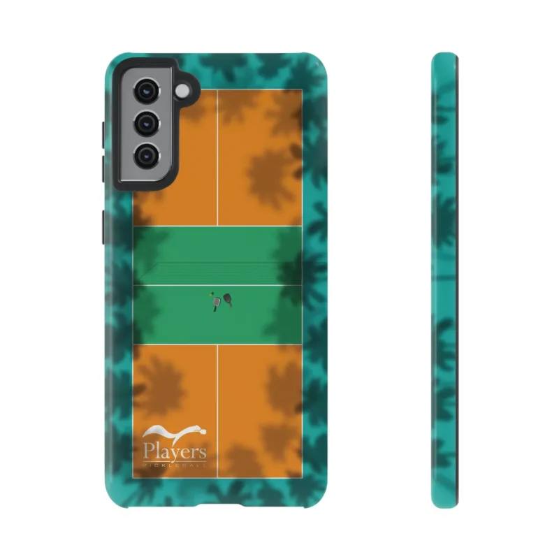 Pickleball Court Phone Cover - Tropical Palm Tree Design