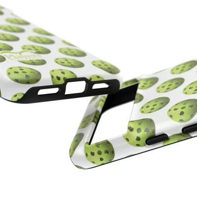 Pickleball Pattern Phone Cover (on White)