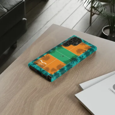 Pickleball Court Phone Cover - Tropical Palm Tree Design