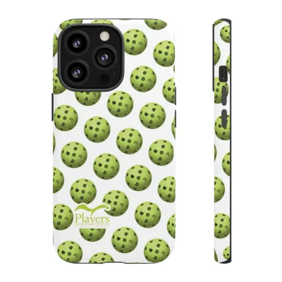 Pickleball Pattern Phone Cover (on White)