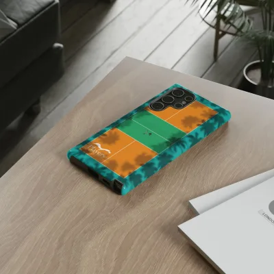 Pickleball Court Phone Cover - Tropical Palm Tree Design
