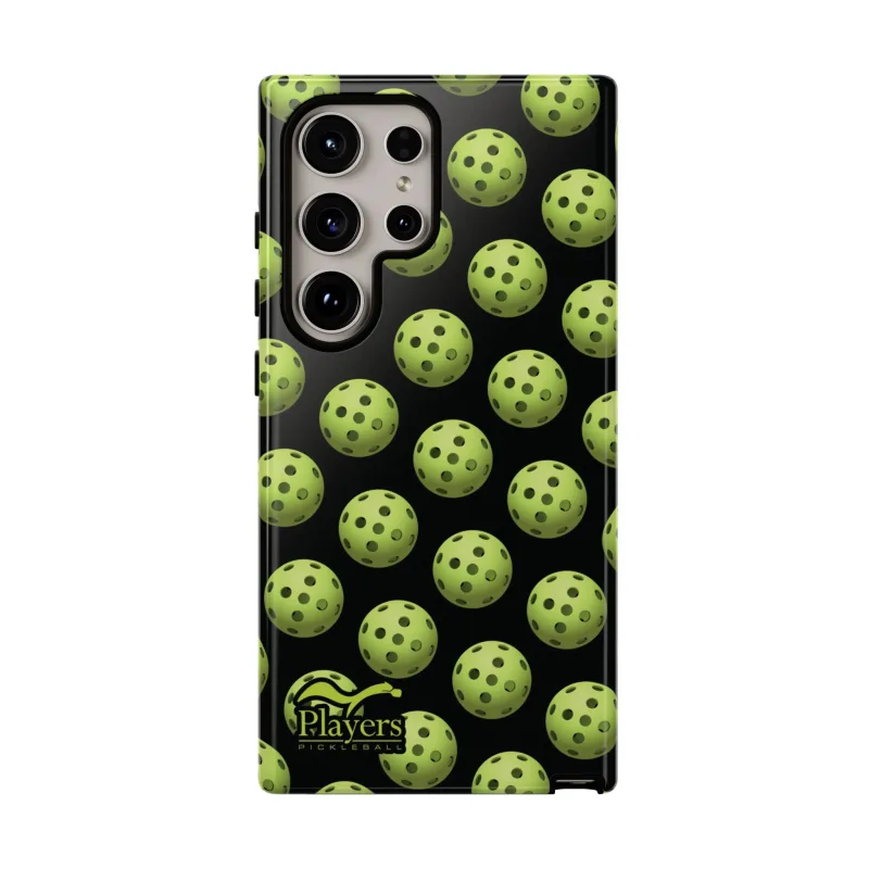Pickleball Pattern Phone Cover (on Black)