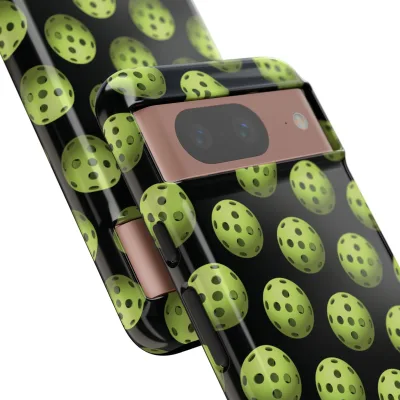 Pickleball Pattern Phone Cover (on Black)