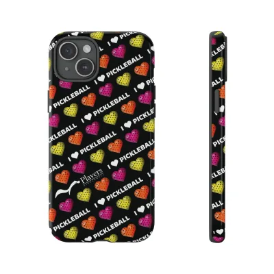 I Heart Pickleball Pattern Phone Cover