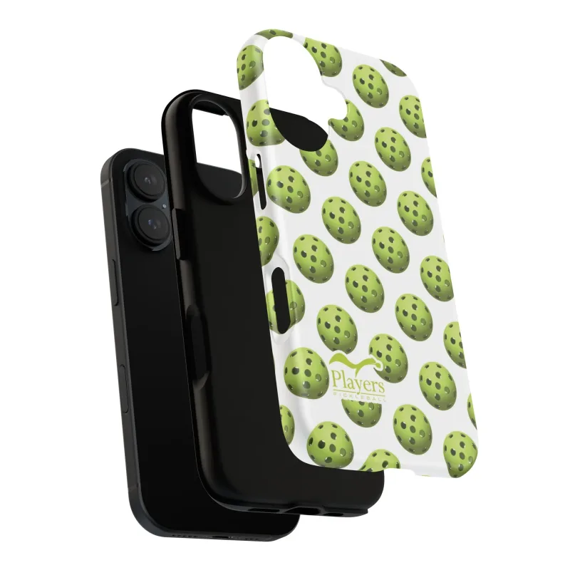 Pickleball Pattern Phone Cover (on White)