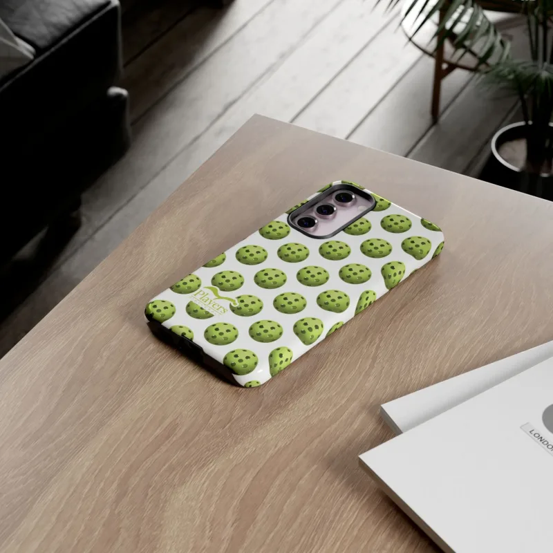 Pickleball Pattern Phone Cover (on White)