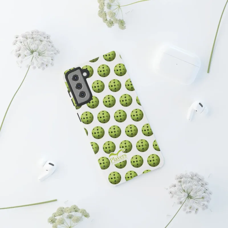 Pickleball Pattern Phone Cover (on White)
