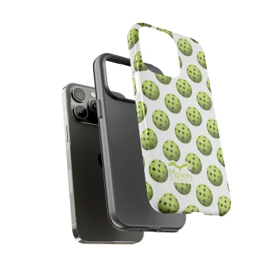 Pickleball Pattern Phone Cover (on White)