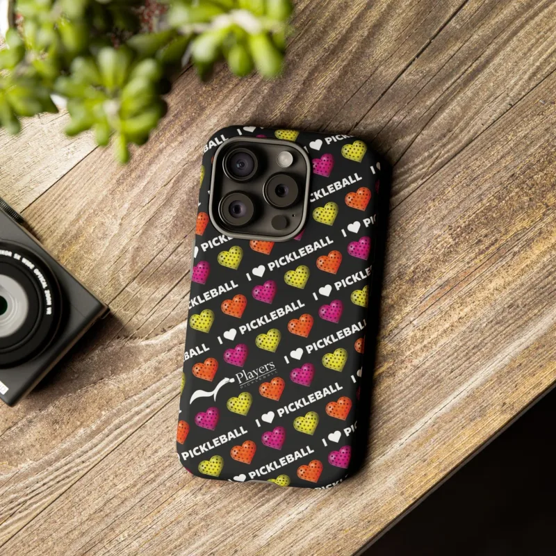 I Heart Pickleball Pattern Phone Cover