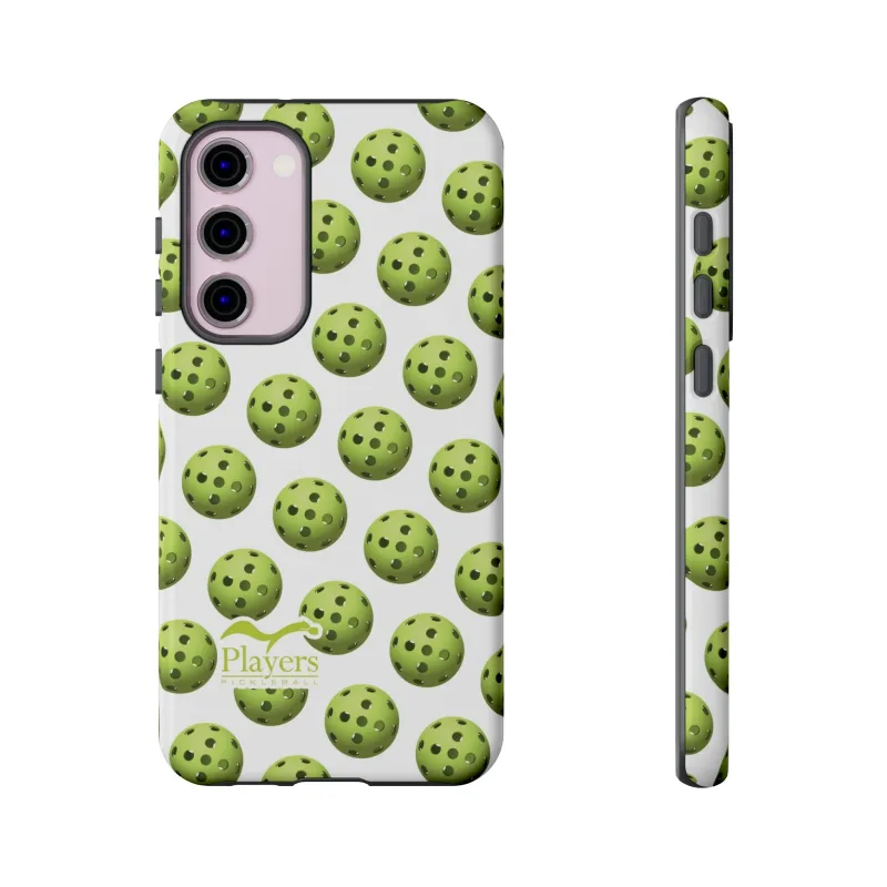 Pickleball Pattern Phone Cover (on White)