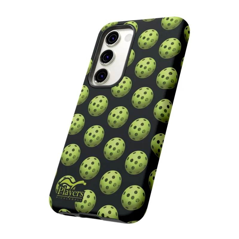 Pickleball Pattern Phone Cover (on Black)