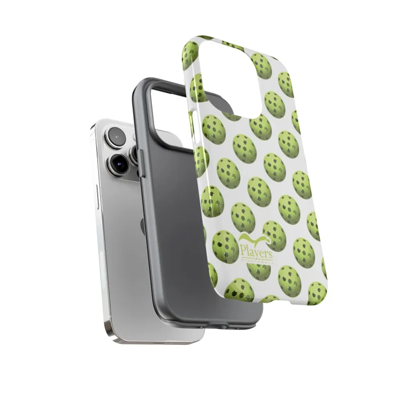 Pickleball Pattern Phone Cover (on White)