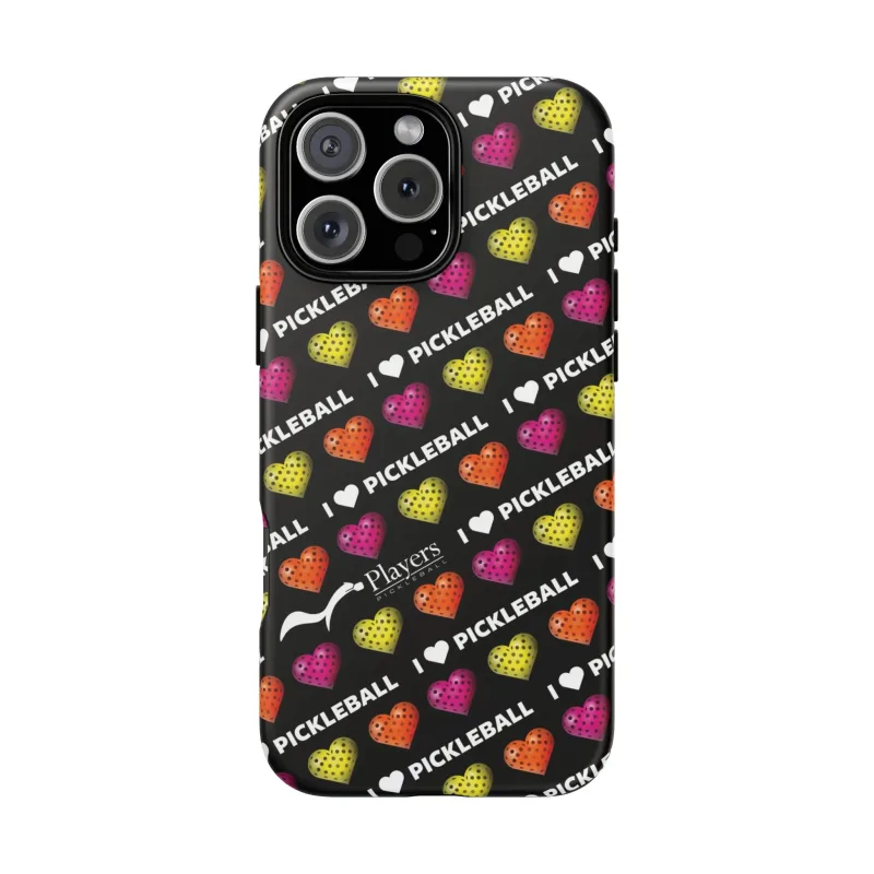 I Heart Pickleball Pattern Phone Cover