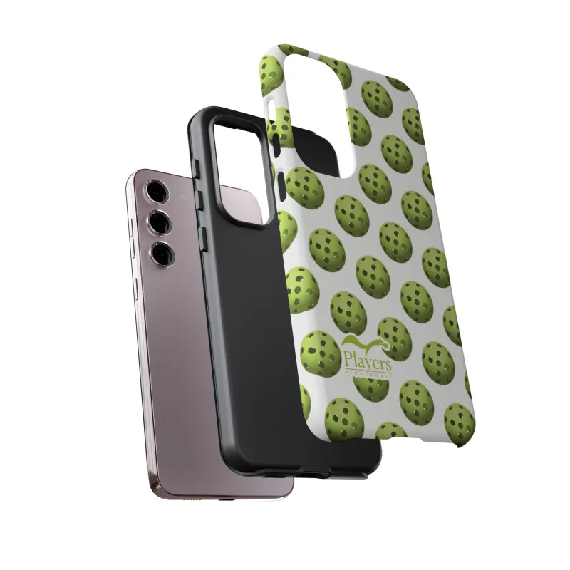 Pickleball Pattern Phone Cover (on White)