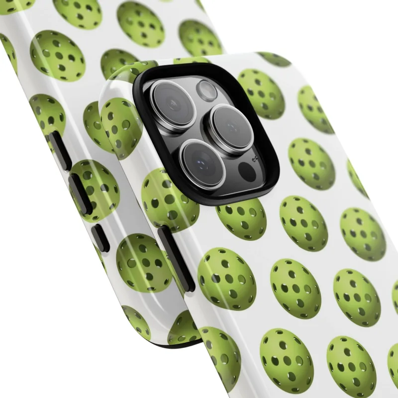 Pickleball Pattern Phone Cover (on White)