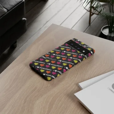 I Heart Pickleball Pattern Phone Cover