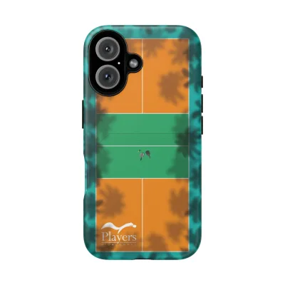 Pickleball Court Phone Cover - Tropical Palm Tree Design