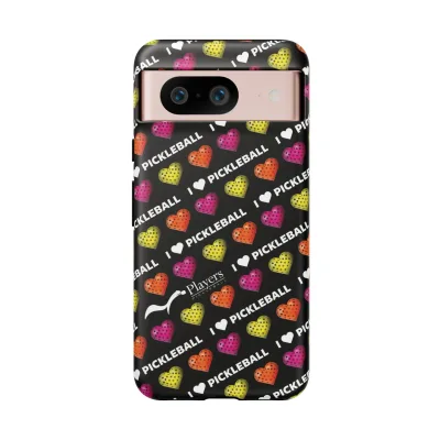 I Heart Pickleball Pattern Phone Cover
