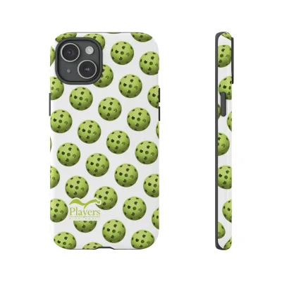 Pickleball Pattern Phone Cover (on White)