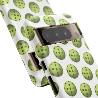 Pickleball Pattern Phone Cover (on White)