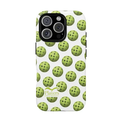 Pickleball Pattern Phone Cover (on White)