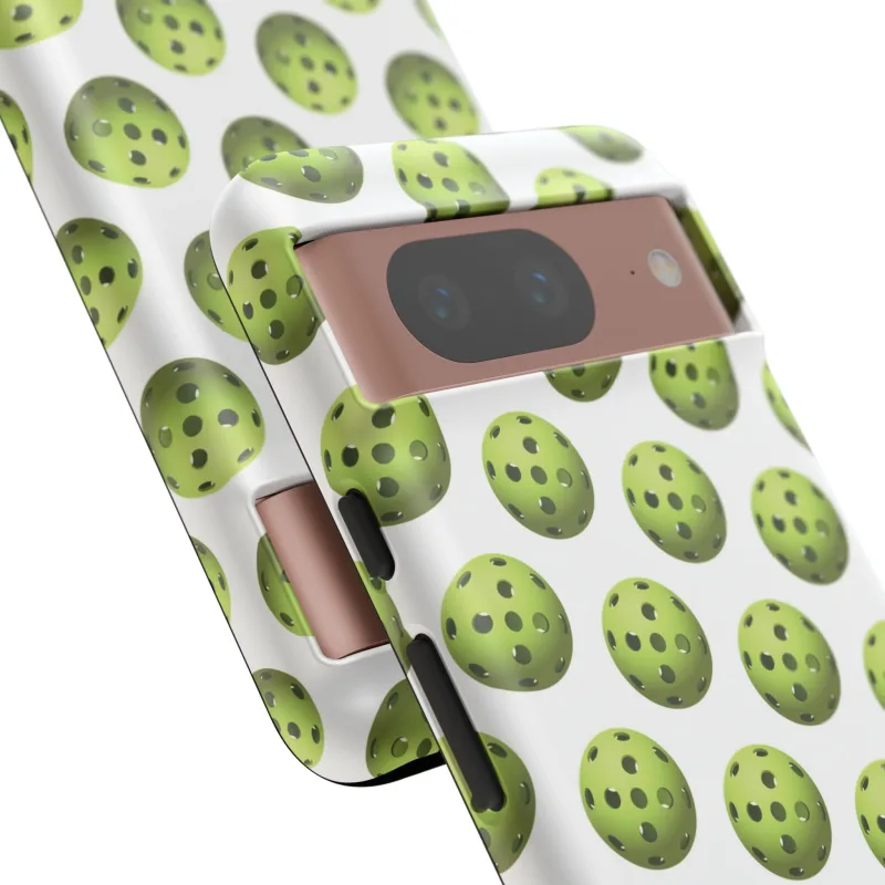 Pickleball Pattern Phone Cover (on White)