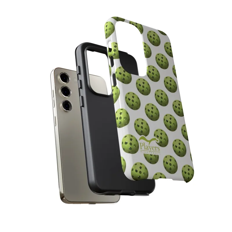 Pickleball Pattern Phone Cover (on White)
