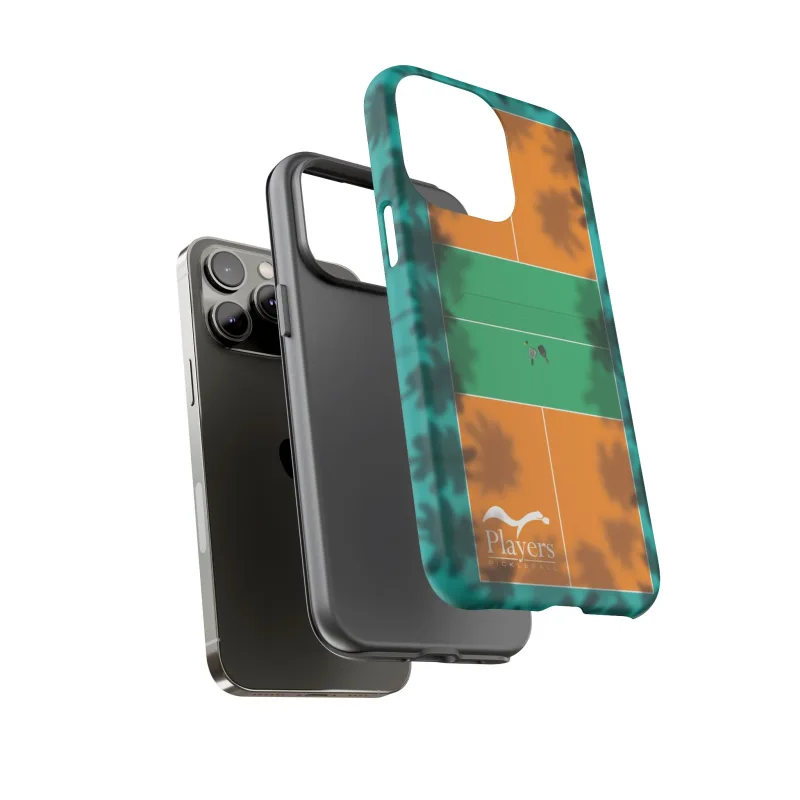 Pickleball Court Phone Cover - Tropical Palm Tree Design