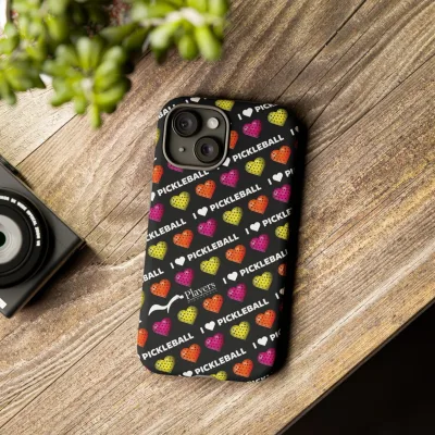 I Heart Pickleball Pattern Phone Cover