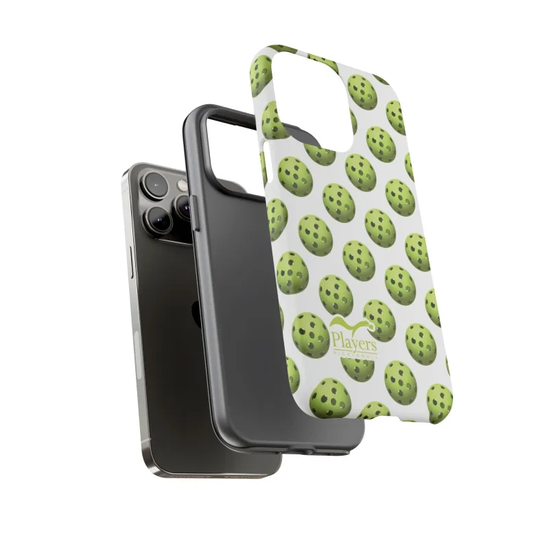 Pickleball Pattern Phone Cover (on White)
