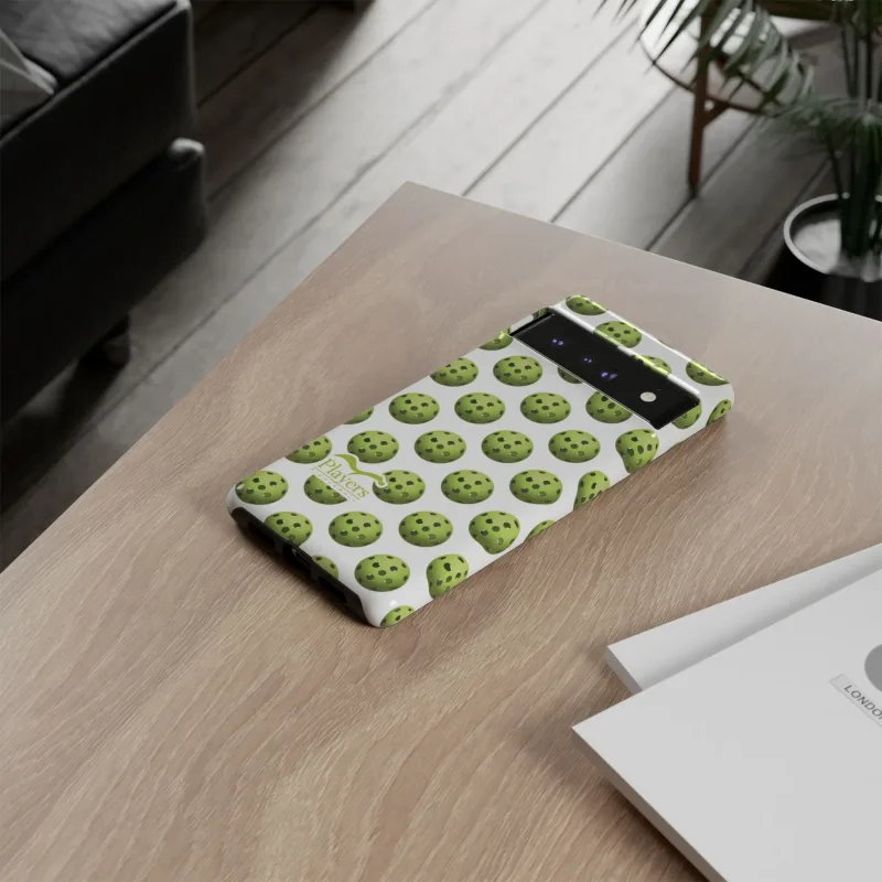 Pickleball Pattern Phone Cover (on White)