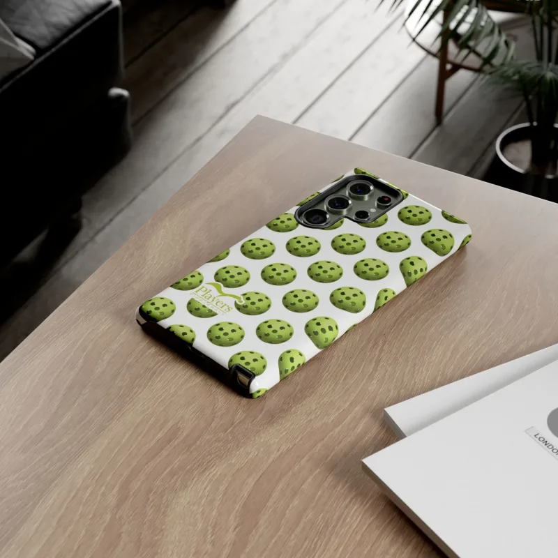 Pickleball Pattern Phone Cover (on White)