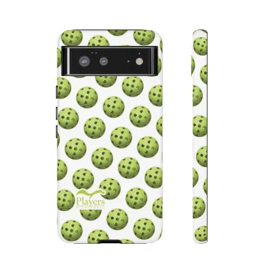 Pickleball Pattern Phone Cover (on White)