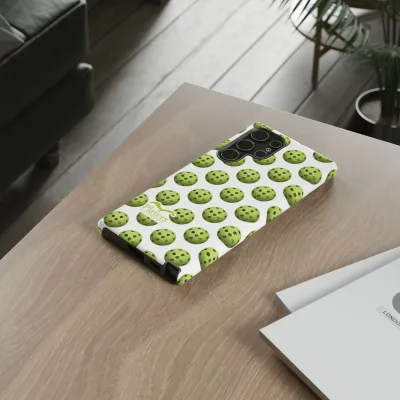 Pickleball Pattern Phone Cover (on White)
