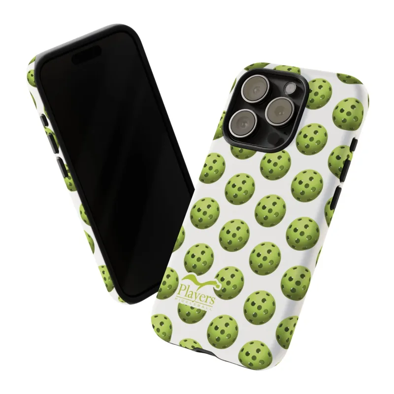 Pickleball Pattern Phone Cover (on White)