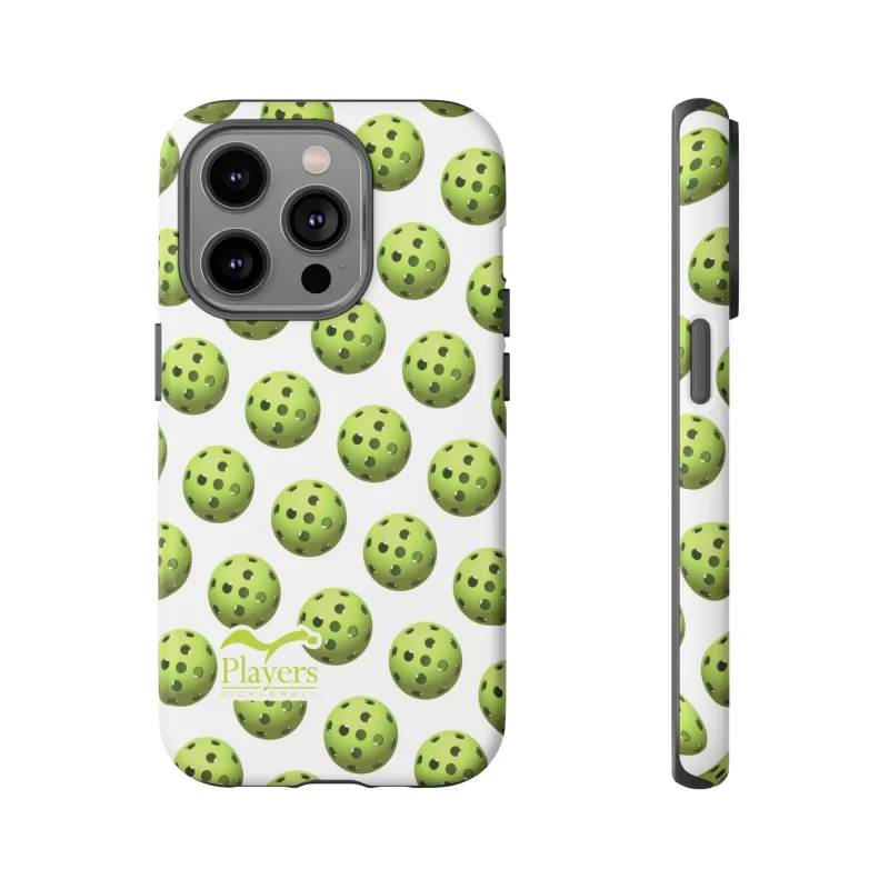 Pickleball Pattern Phone Cover (on White)