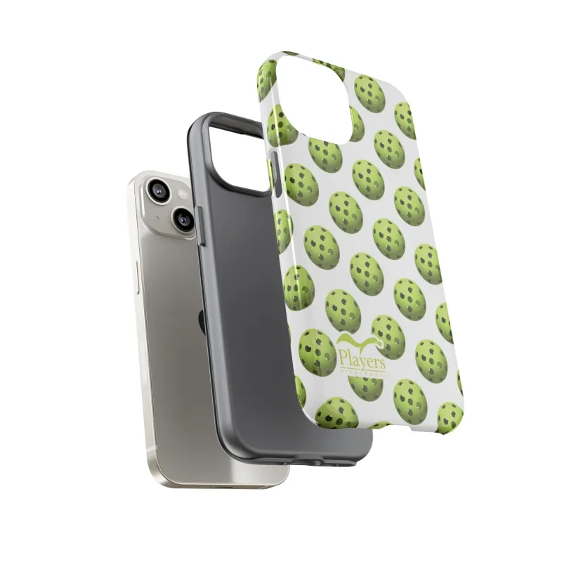Pickleball Pattern Phone Cover (on White)
