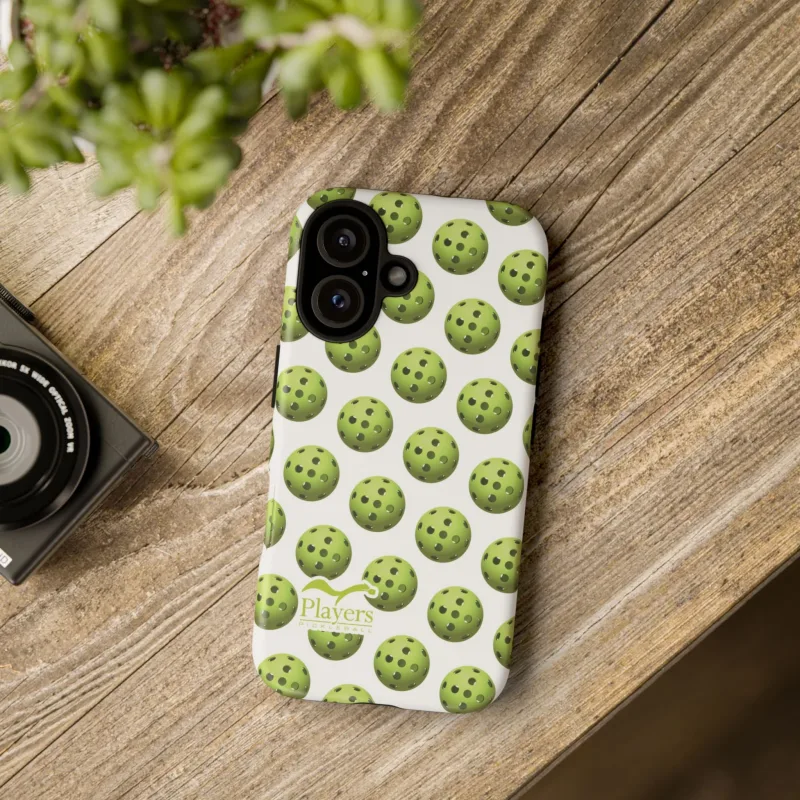 Pickleball Pattern Phone Cover (on White)
