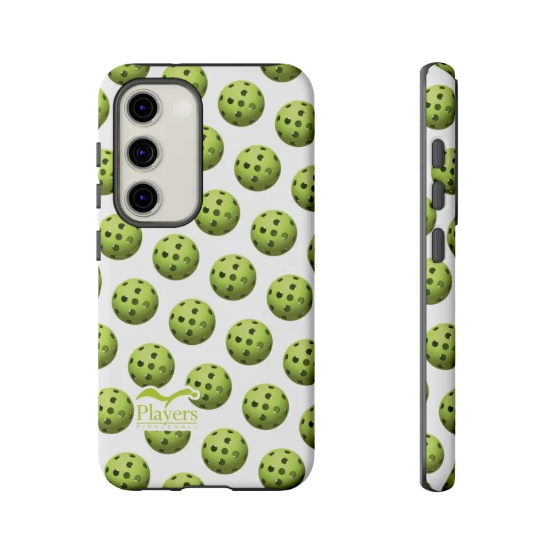 Pickleball Pattern Phone Cover (on White)