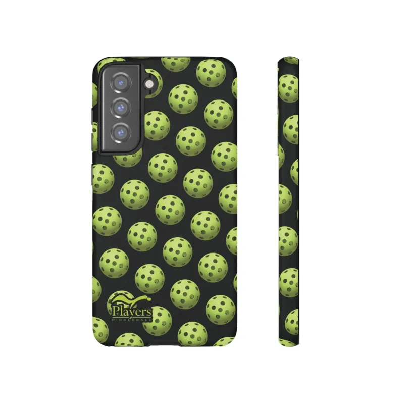 Pickleball Pattern Phone Cover (on Black)