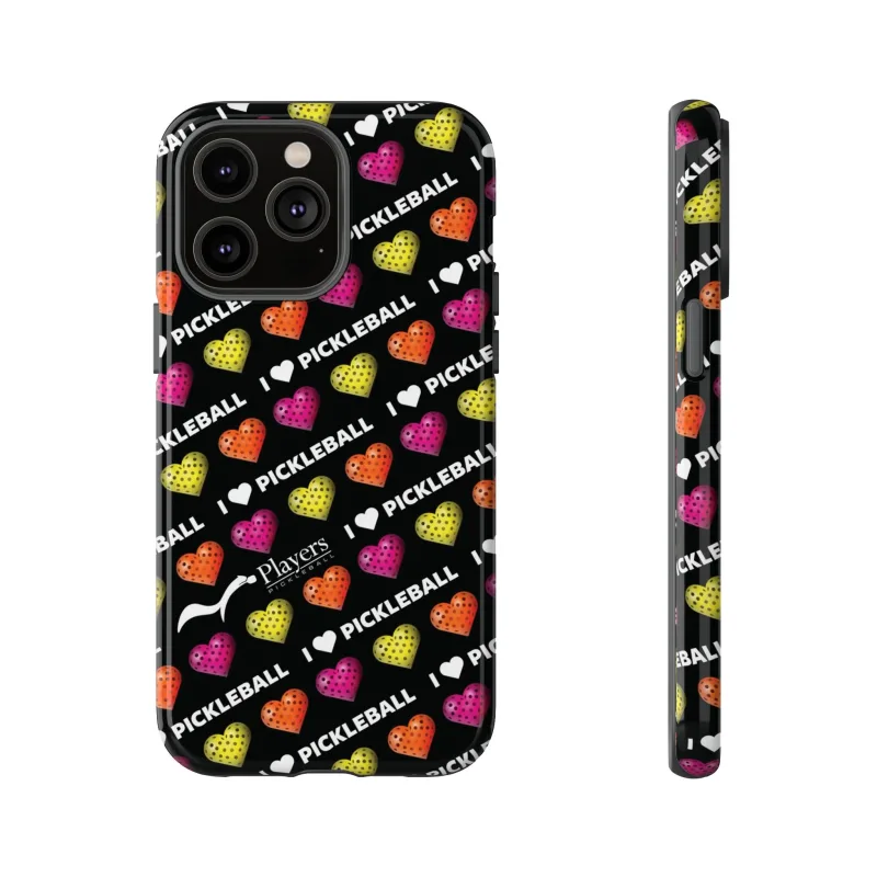 I Heart Pickleball Pattern Phone Cover