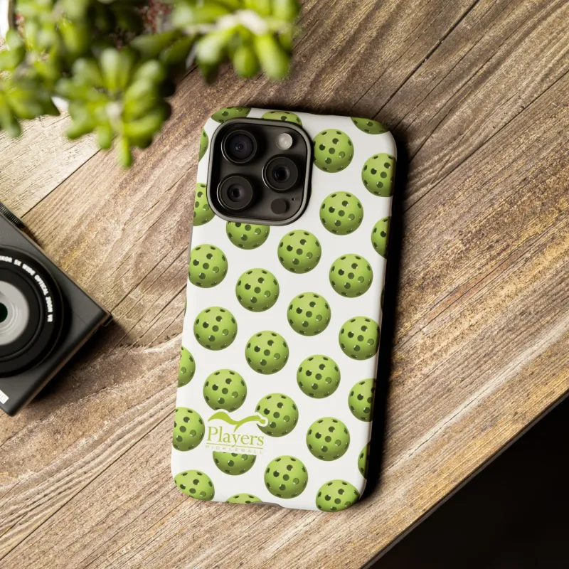 Pickleball Pattern Phone Cover (on White)