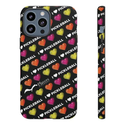 I Heart Pickleball Pattern Phone Cover